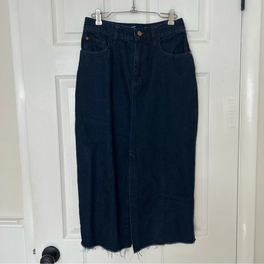 Free People Wilshire Denim Midi Skirt